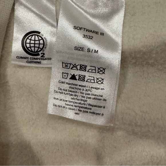 Ganni Isoli Oversized Crewneck Sweatshirt Cream White Size Small Medium Like New - Picture 8 of 13